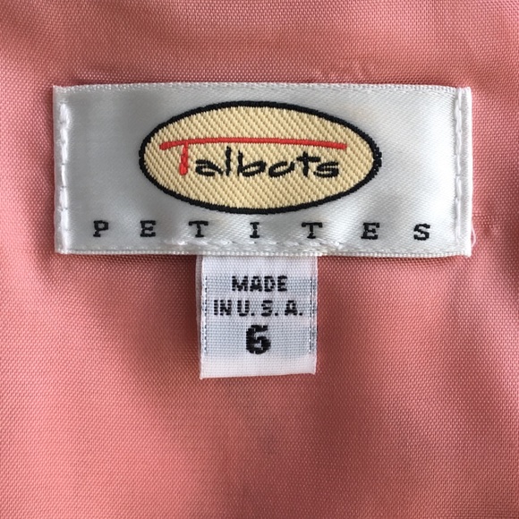 Talbots Sz 6P floral on warm brown dress. Petite - Picture 5 of 6